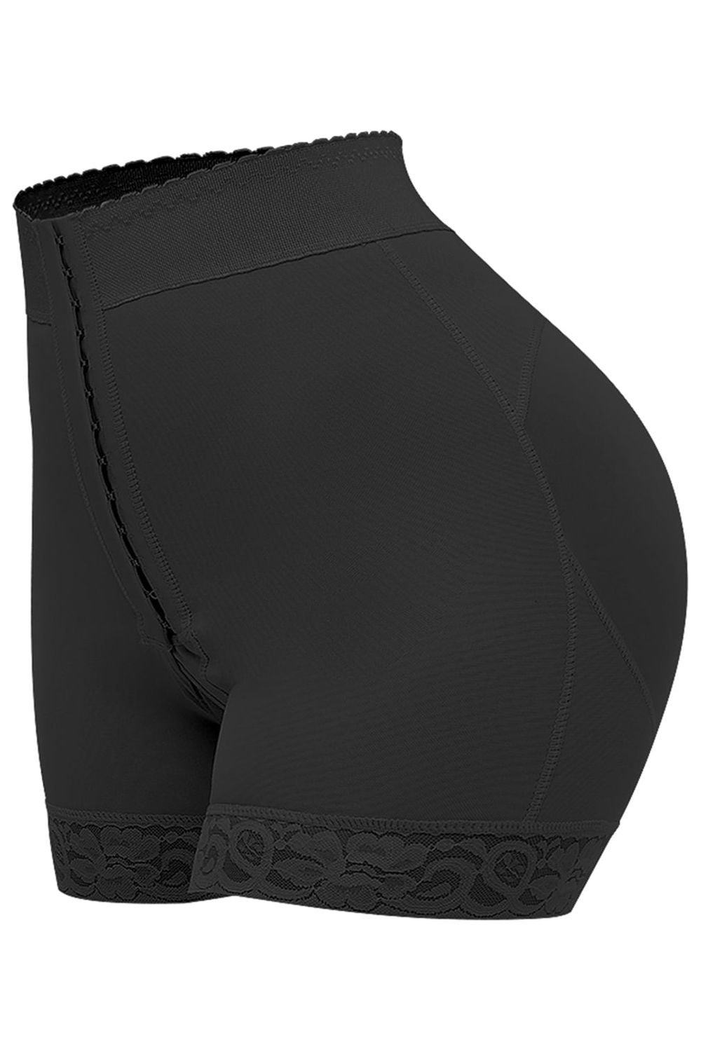 Full Size Lace Detail Hook-and-Eye Shaping Shorts