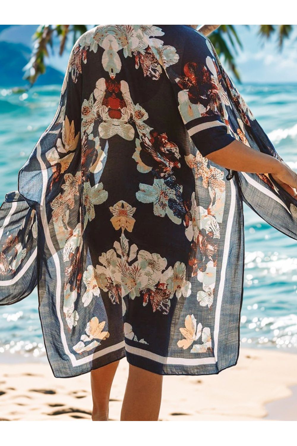 Printed Open Front Cover-Up