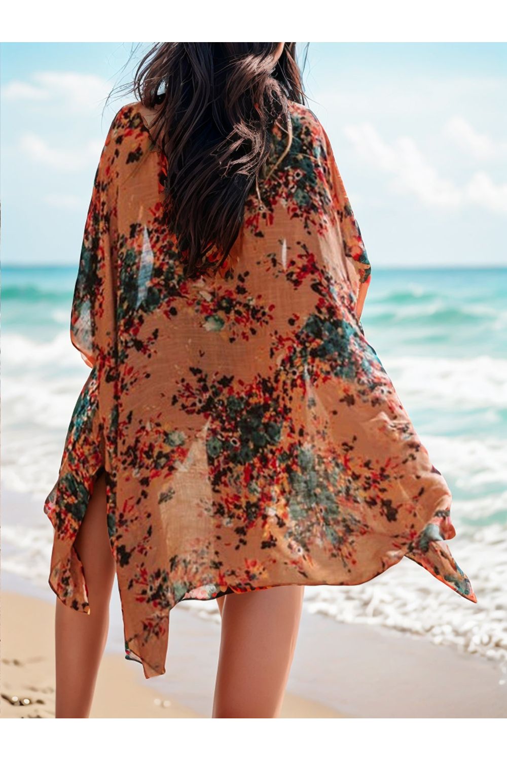 Printed Open Front Cover-Up