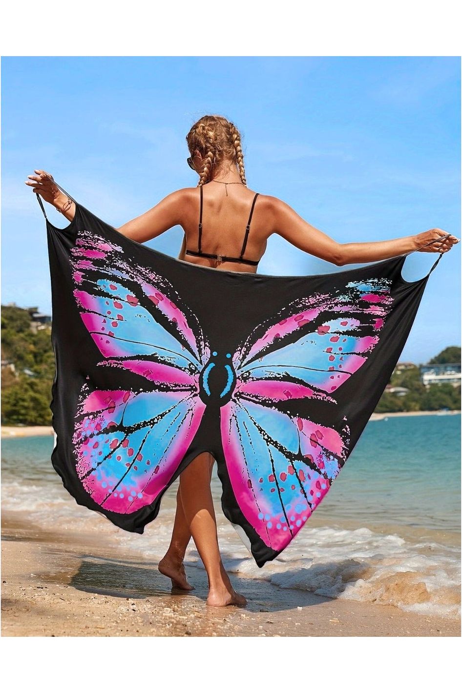 Butterfly Spaghetti Strap Cover Up