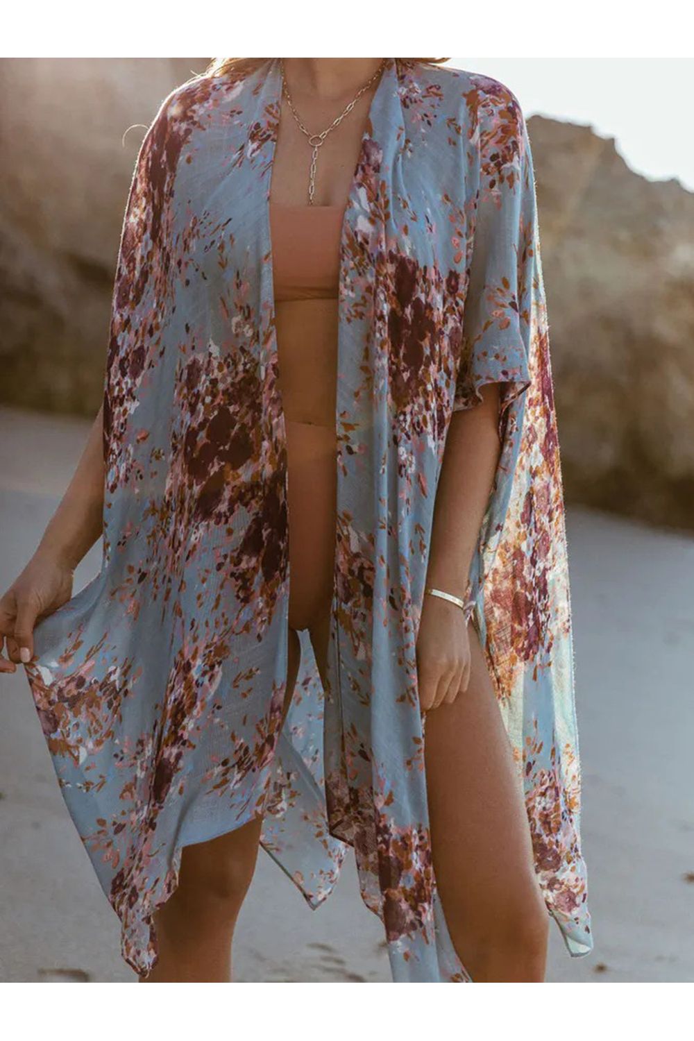 Printed Open Front Cover-Up