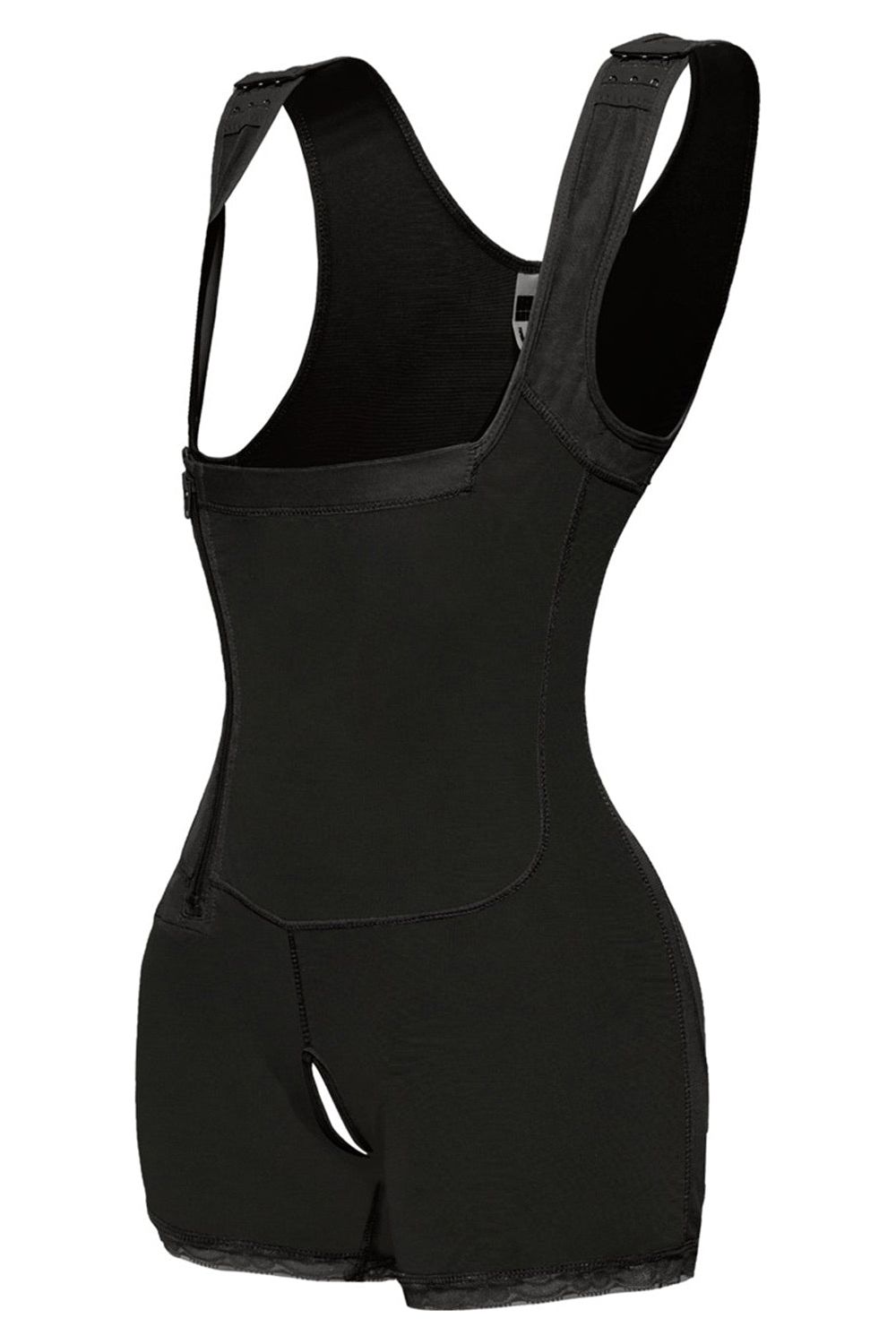 Full Size Side Zip Up Wide Strap Shapewear