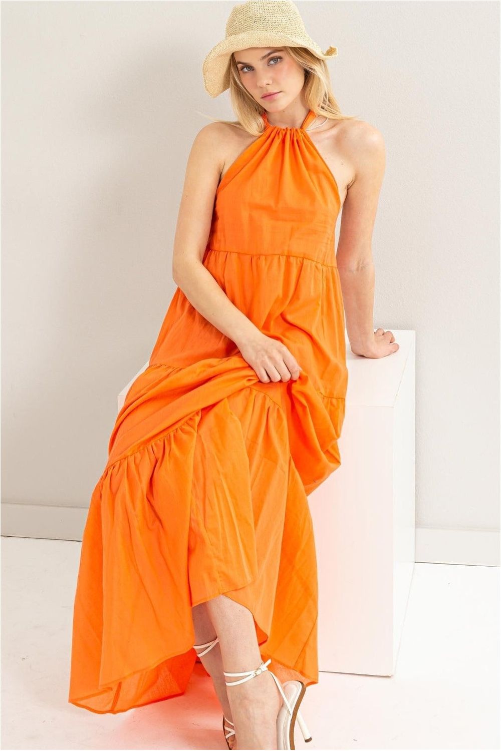 HYFVE Halter Neck Cover Up Maxi Dress