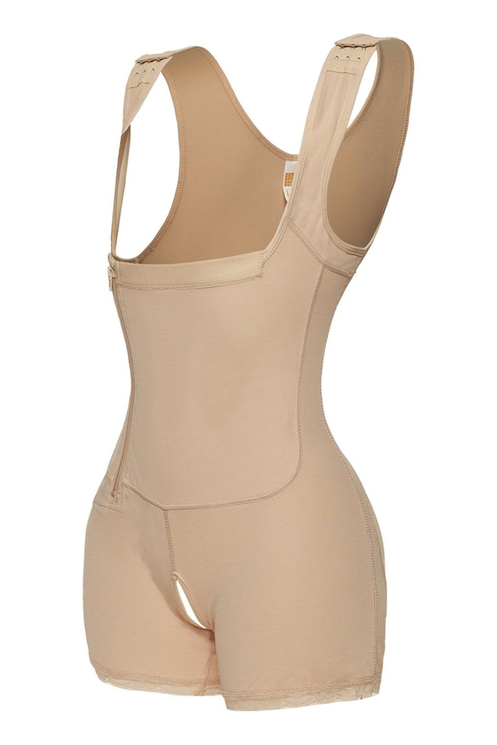 Full Size Side Zip Up Wide Strap Shapewear