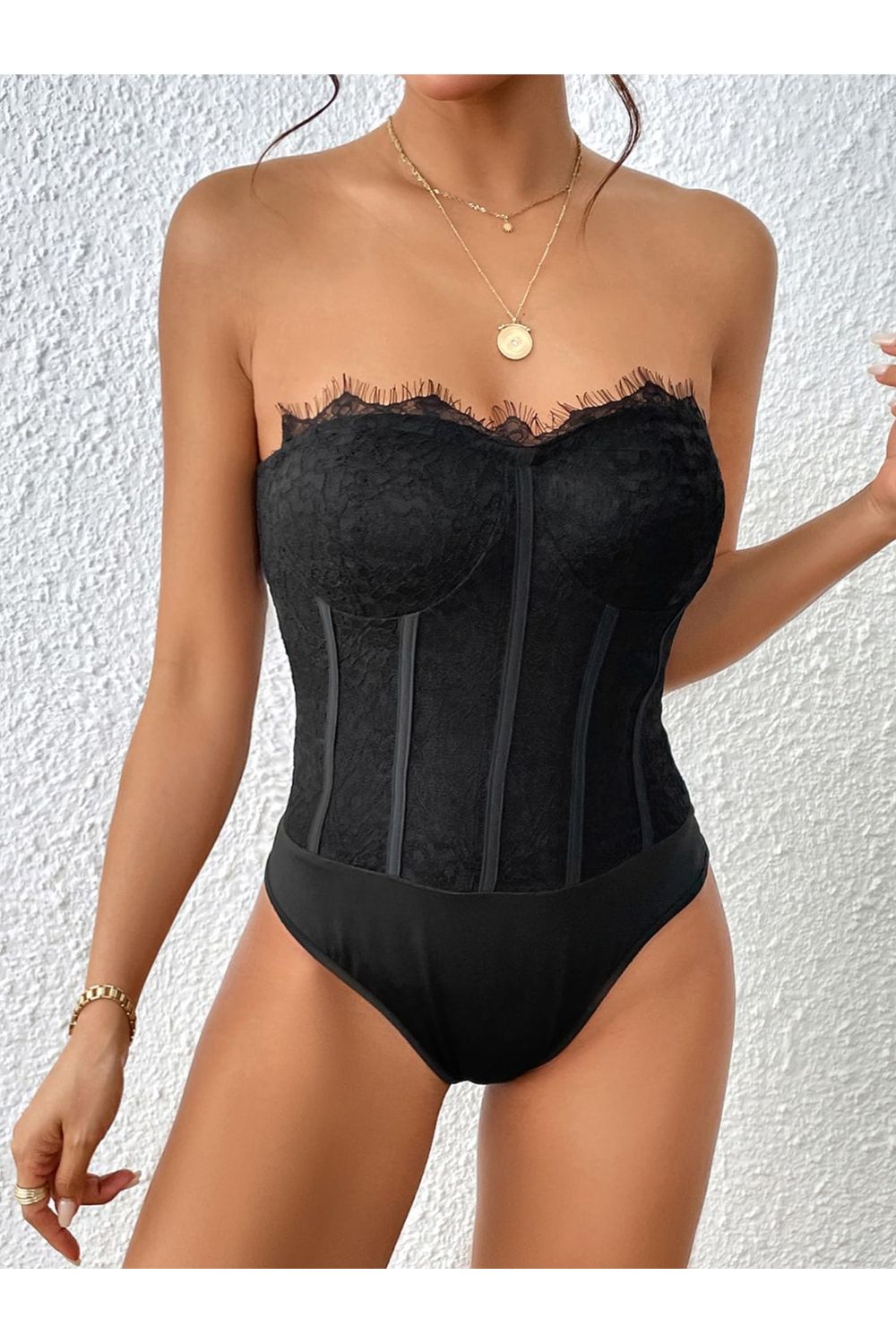 Strapless Sweetheart Neck Bodysuit