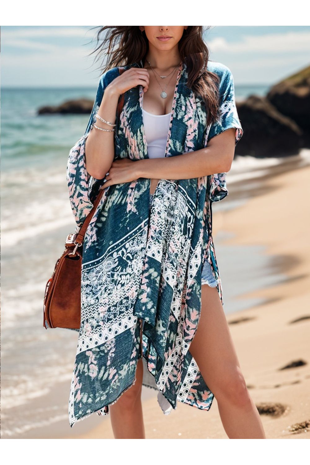 Printed Open Front Cover-Up