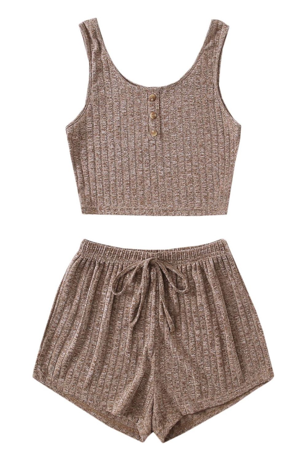 Scoop Neck Top and Shorts Lounge Set