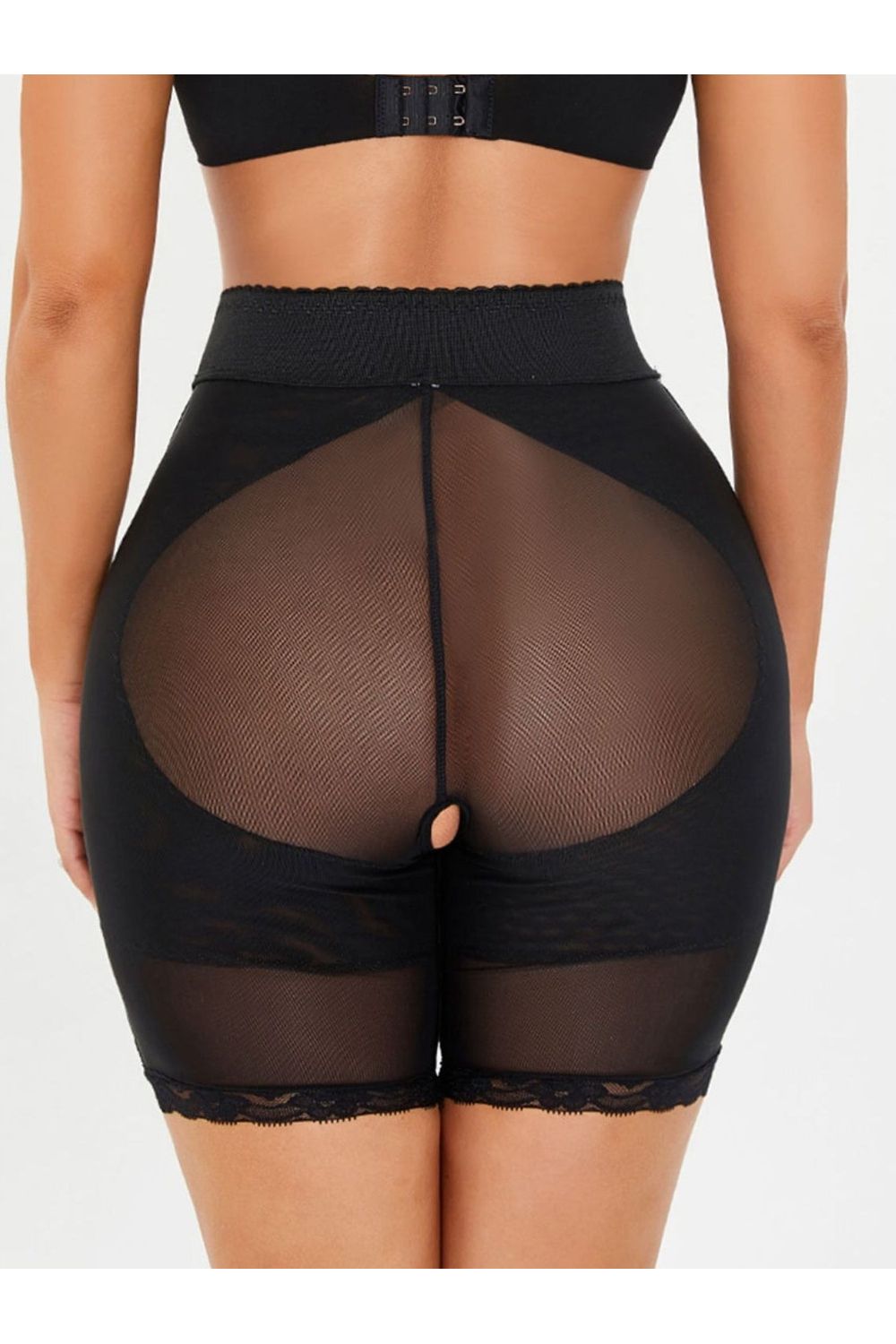 Full Size High-Waisted Lace Trim Shaping Shorts