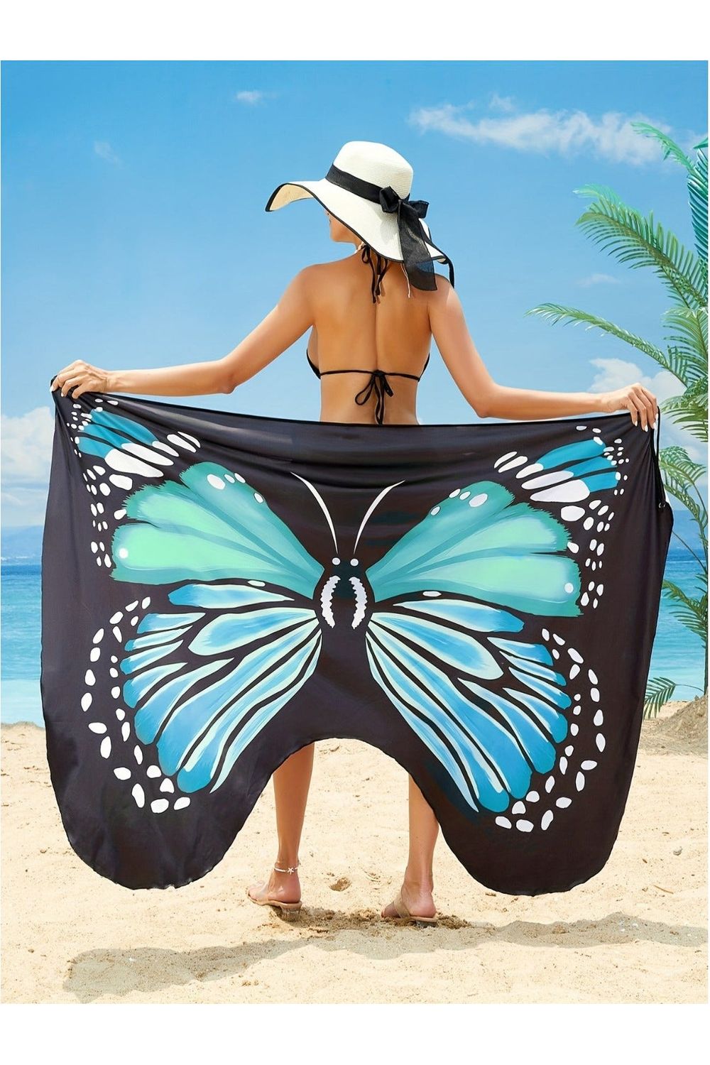 Butterfly Spaghetti Strap Cover Up