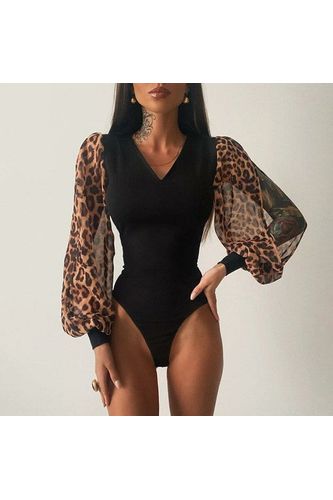 Leopard Bodysuit Top