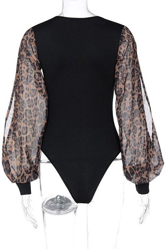 Leopard Bodysuit Top