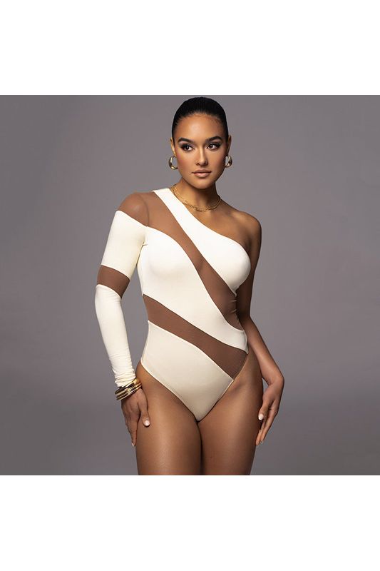 Sexy Hot Girl Splice Perspective Bodysuit