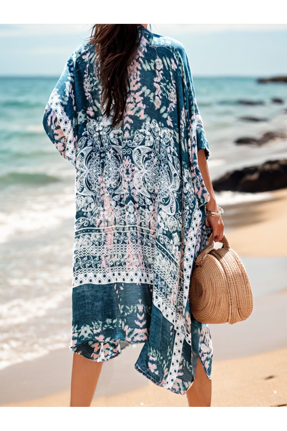 Printed Open Front Cover-Up