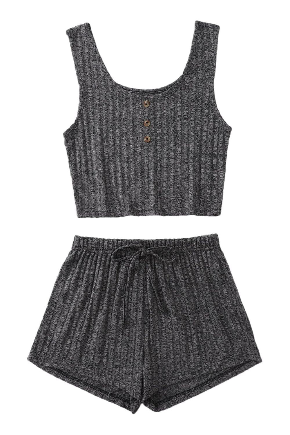 Scoop Neck Top and Shorts Lounge Set