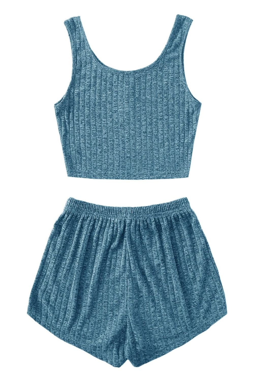 Scoop Neck Top and Shorts Lounge Set