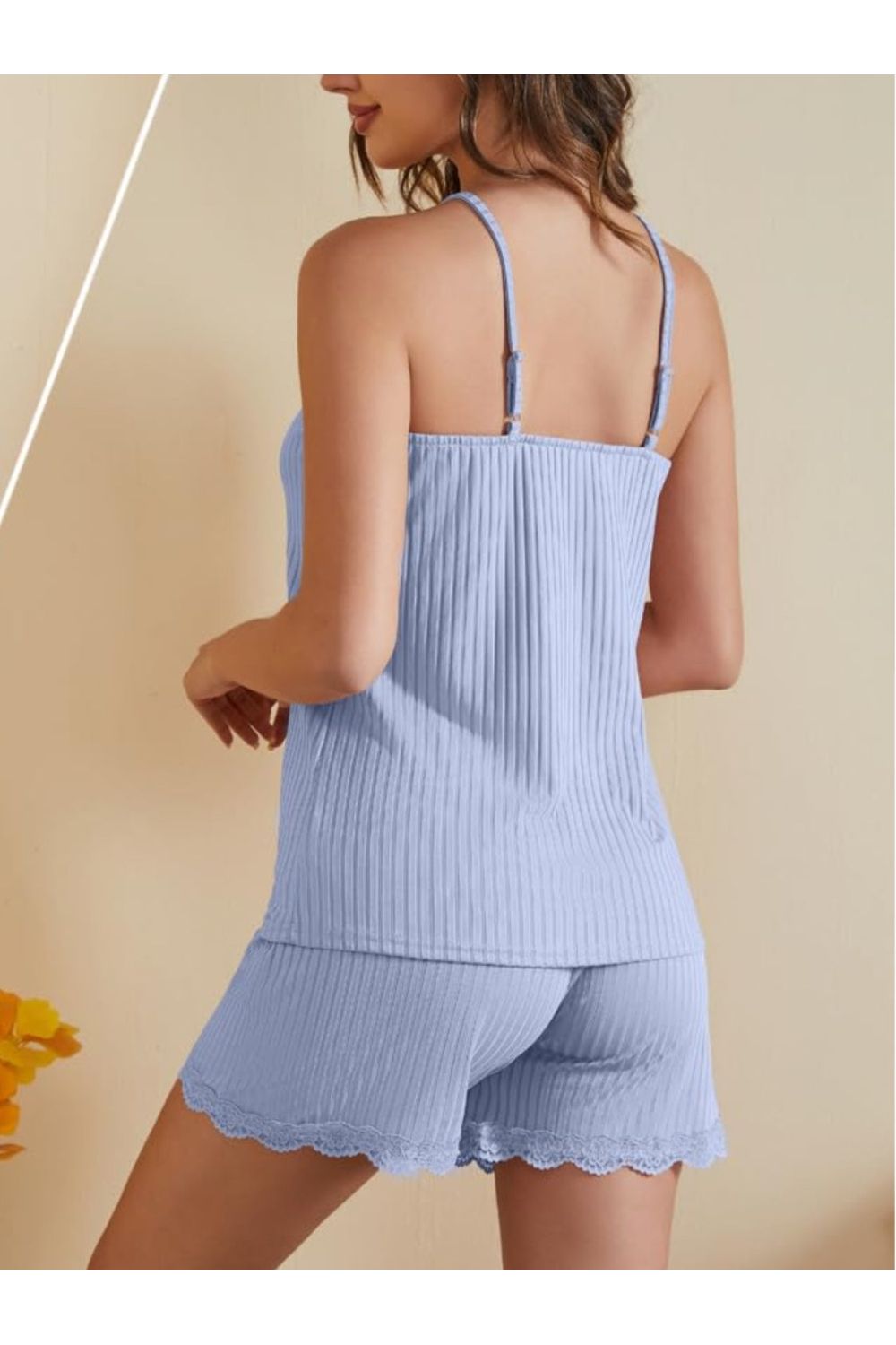 Ribbed Scoop Neck Top and Shorts Lounge Set