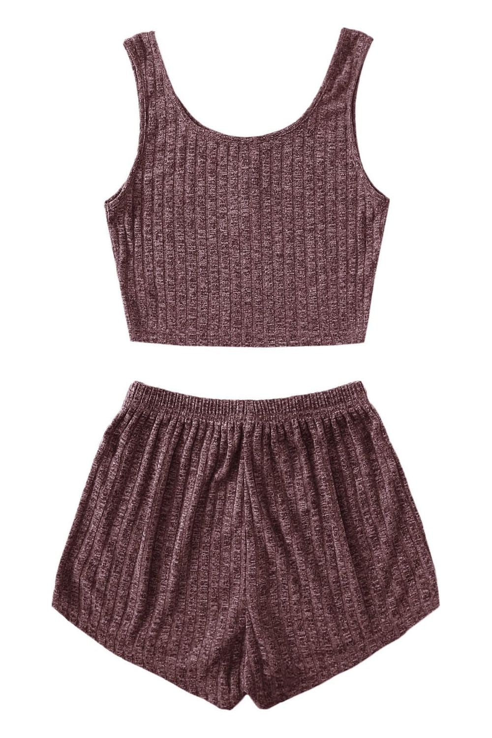 Scoop Neck Top and Shorts Lounge Set